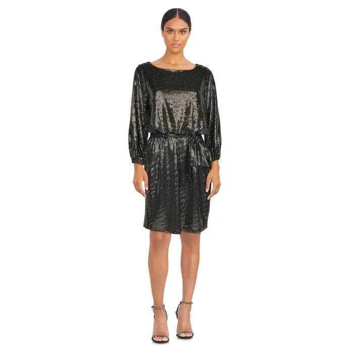 lily morgan Women’s Belted Shimmer Dress