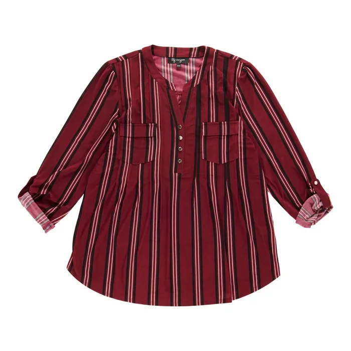 lily morgan Women’s Pintuck Printed Top