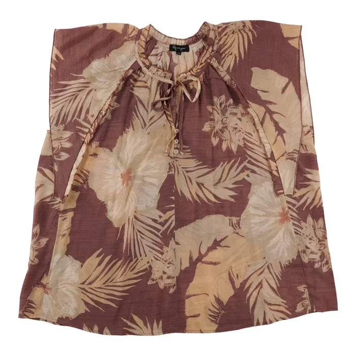 lily morgan Women’s Plus Exotic Ruffle Sleeve Blouse