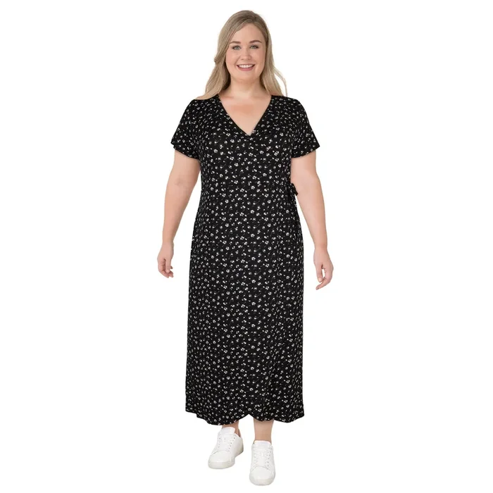 lily morgan Women’s Plus Midi Wrap Dress