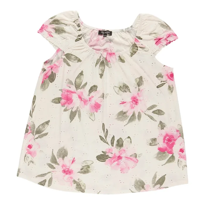 lily morgan Women’s Printed Round Neck Blouse