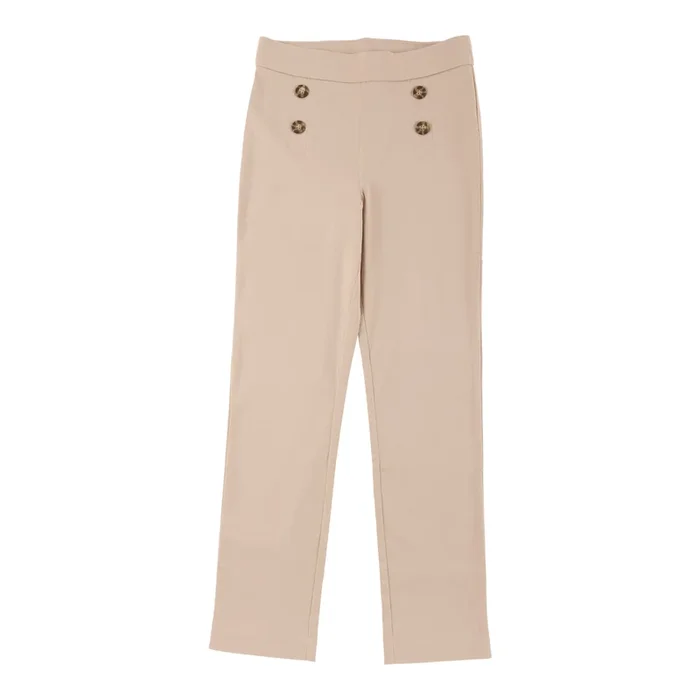 lily morgan Women’s Straight Leg Pants with Button Detail