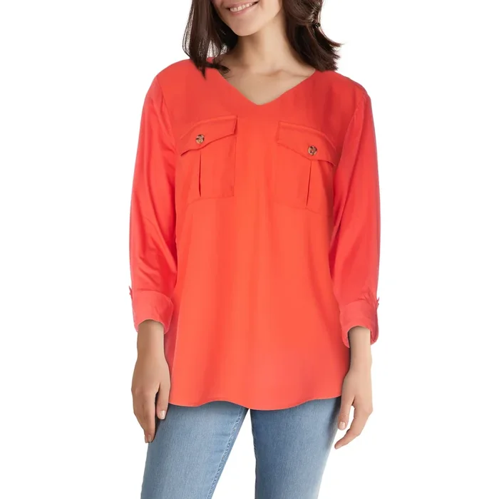 lily morgan Women’s Trendsetters Knit Back Blouse