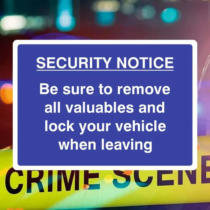 Lock Vehicle Warning Sign