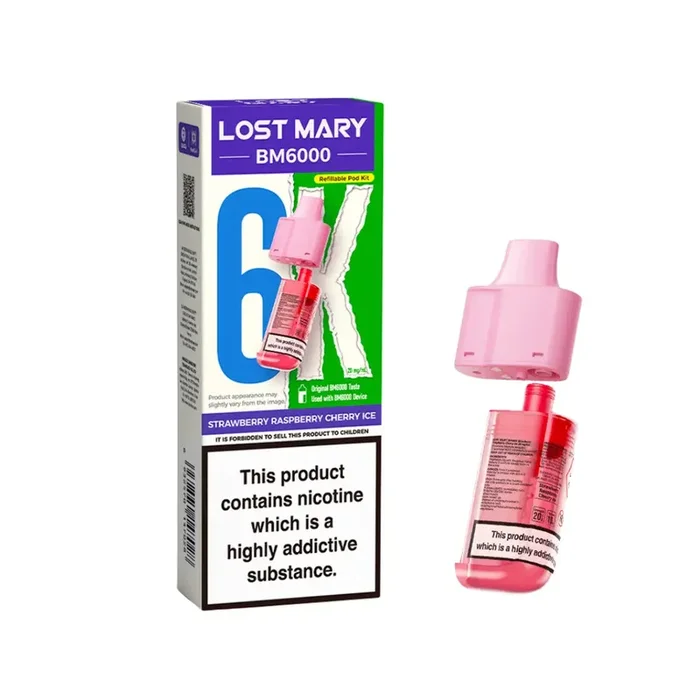Lost Mary BM6000 Cherry Ice Refill Pod