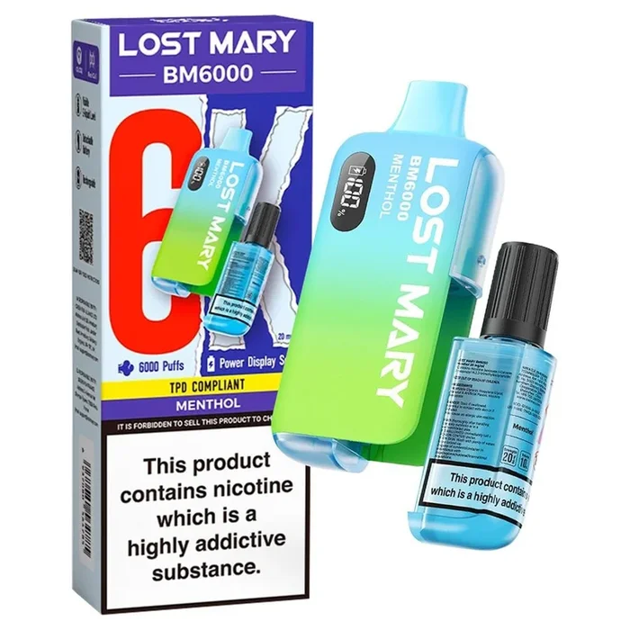 Lost Mary BM6000 Disposable Vape – Menthol