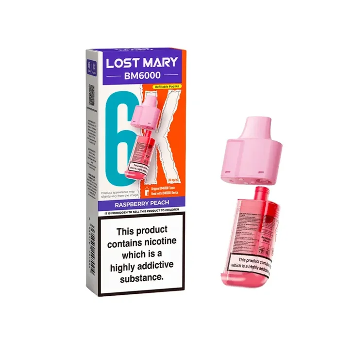 Lost Mary BM6000 Raspberry Peach Refill Pod