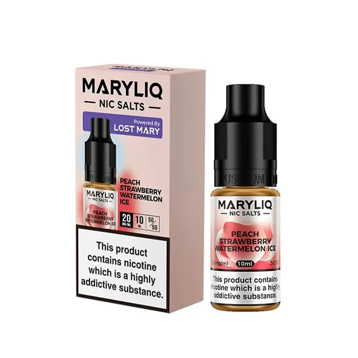 Lost Mary MaryLiq Peach Strawberry Watermelon Ice 10ml Nic Salt E-liquid
