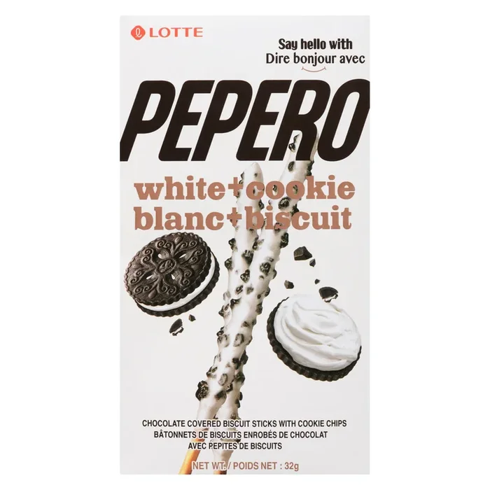 Lotte Pepero White Chocolate Cookies, 32-g