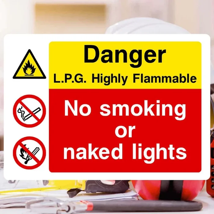 LPG Flammable Warning Sign