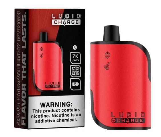 Lucid Charge 7K Disposable – Sour Strawberry Punch