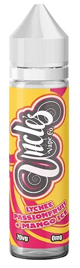 Lychee Passionfruit & Mango Ice E Liquid by Uncles Vape Co
