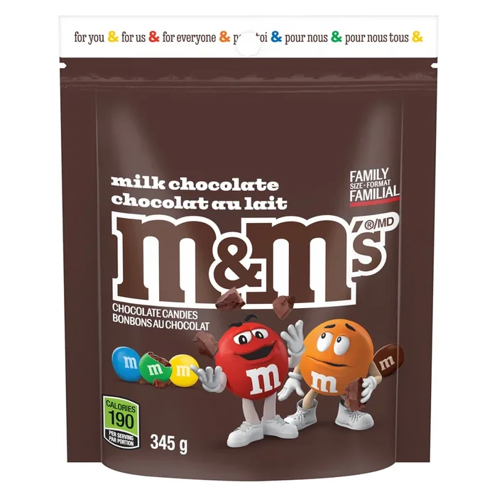 M&M’s Milk Chocolate, Family Size, 345 g