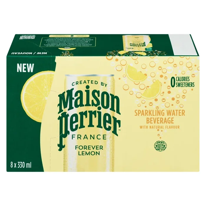 Maison Perrier Sparkling Water Forever Lemon, 8-Pack, 330 ml