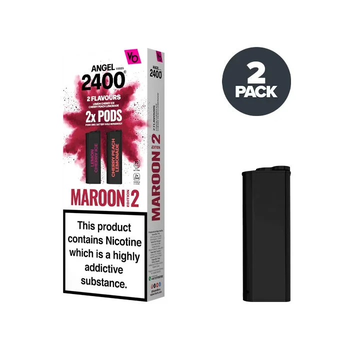 Maroon Edition 2 Angel 2400 Pre-filled Pods by Vapes Bars
