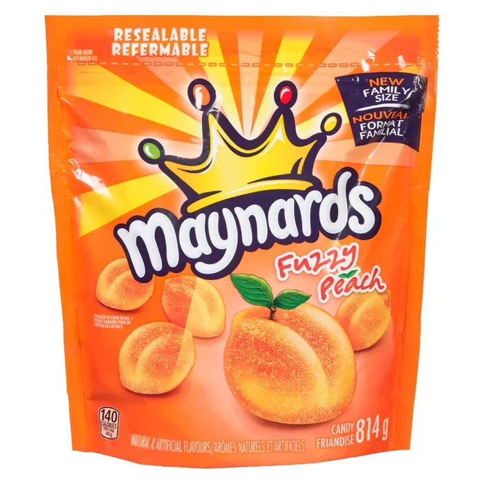 Maynards Friandise Fuzzy Peach Format Familial, 814 g