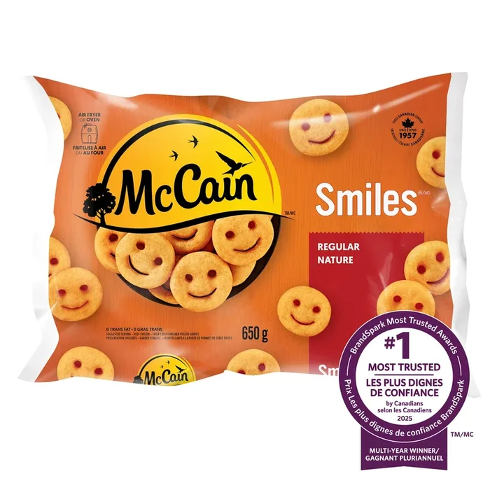 McCain Smiles – Smiley Face Fries, 650 g
