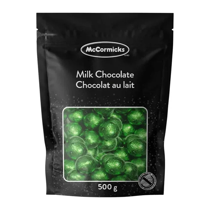 McCormicks Green Foil Milk Chocolate Balls, 500 g