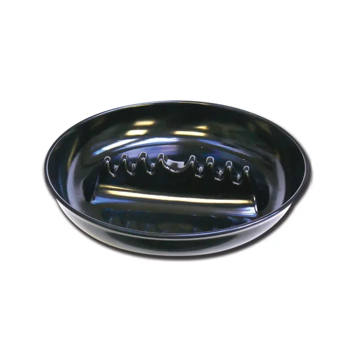 Melamine Ashtray, Black, 7-in x 6.5-in