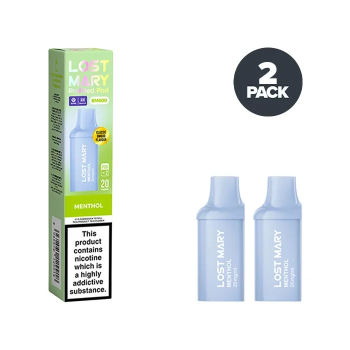 Menthol Lost Mary BM600 Prefilled Pods