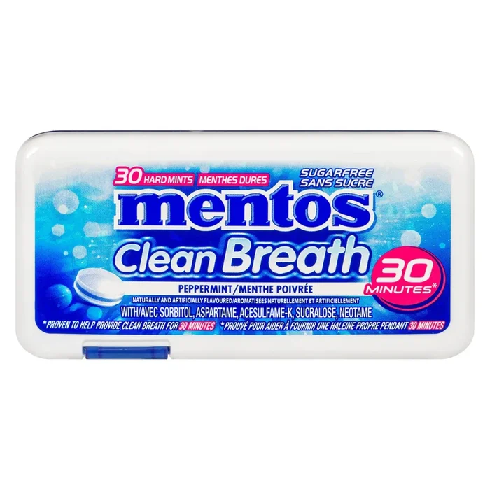 Mentos Clean Breath Peppermint, 30-Pack