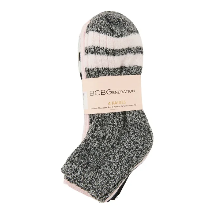 Mi-chaussettes courtes ultra-douces de marque pour femmes, emb. de 4