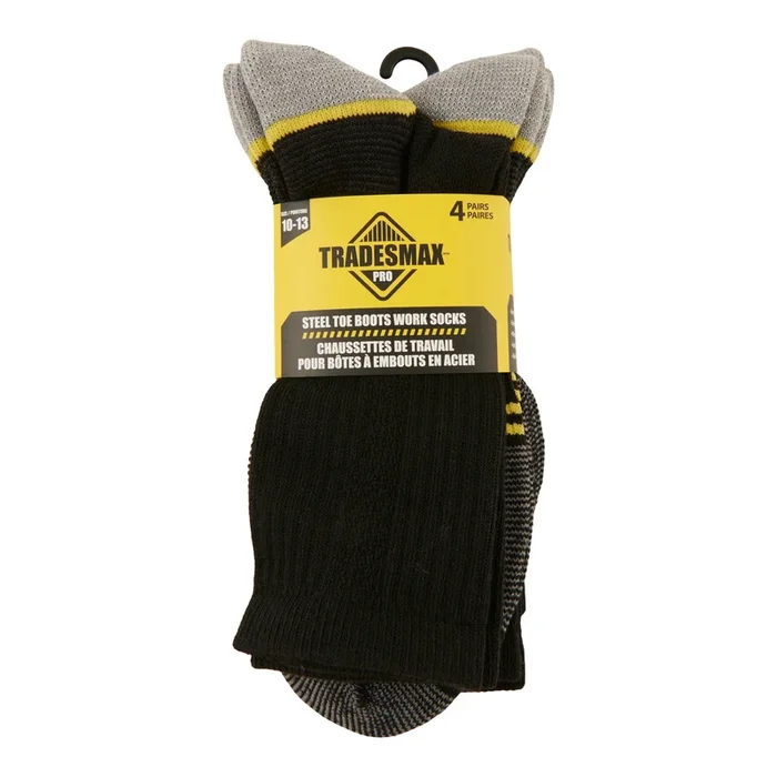 Mi-chaussettes Tradesmax Pro pour hommes, emb. de 4