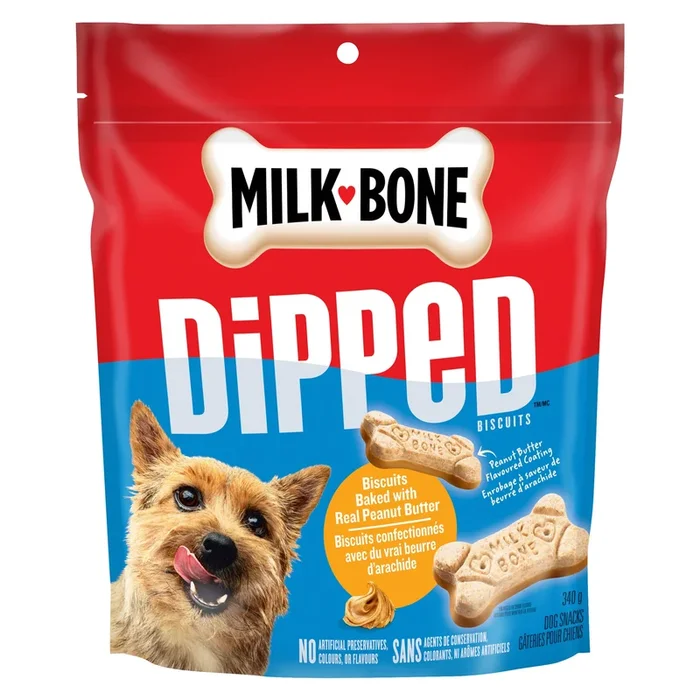 Milk-Bone Peanut Butter-Dipped Dog Biscuits, 340-g