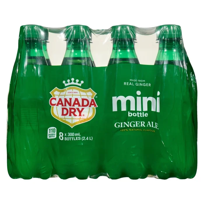 Mini-bouteille de soda gingembre Canada Dry, emb. de 8, 300 ml