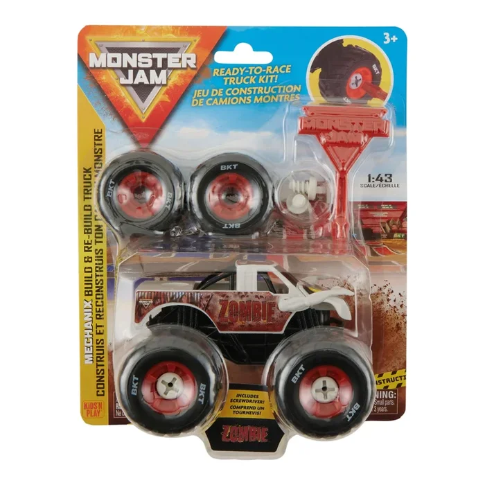 Monster Jam 1:43 Scale Mechanix Build & Rebuild, Zombie