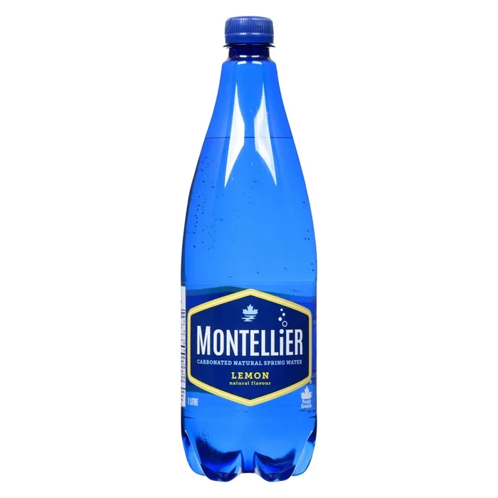 Montellier Carbonated Natural Spring Water Lemon Natural Flavour, 1 Litre