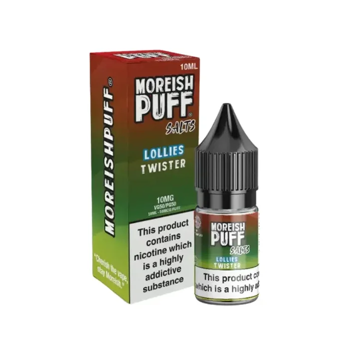 Moreish Puff Lollies Twister 10ml Nic Salt E-liquid