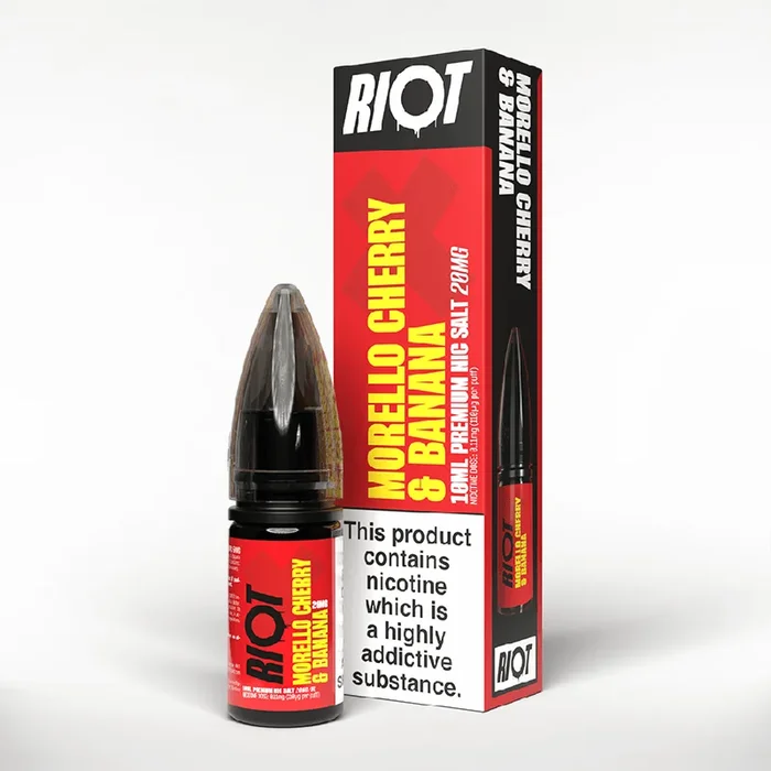 Morello Cherry & Banana Nic Salt E-Liquid by Riot X