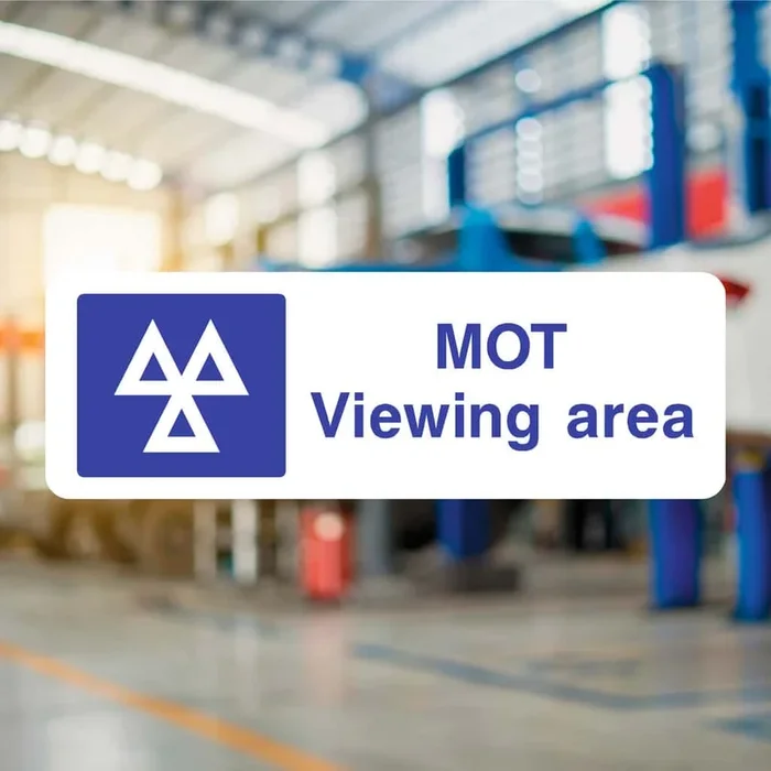 MOT Viewing Area Sign
