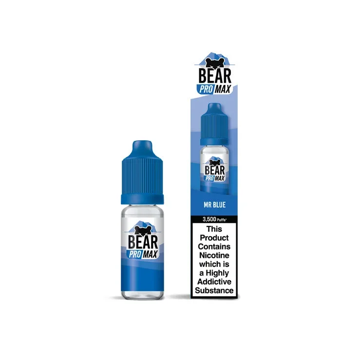 Mr Blue 10ml Nic Salt E-Liquid by Bear Pro Max 3500