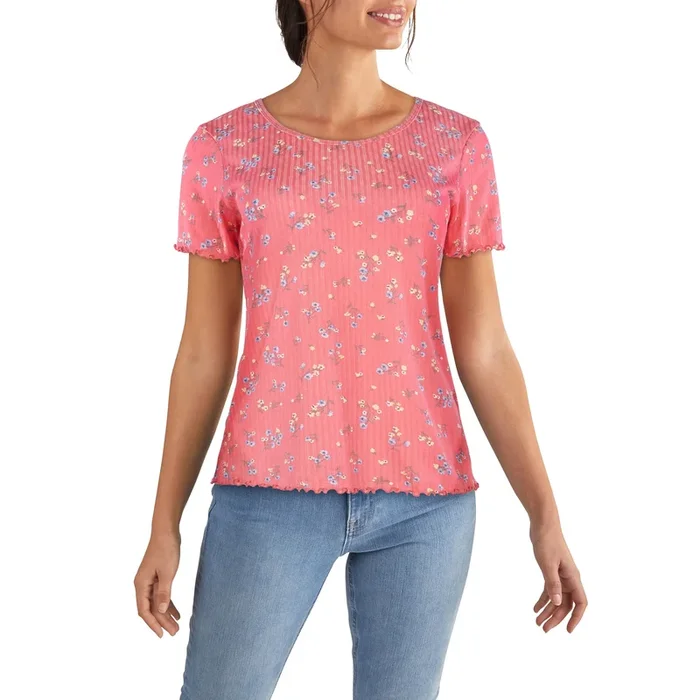 mySTYLE Women’s Cool Comfort Printed T-Shirt with Back Criss Cross Design