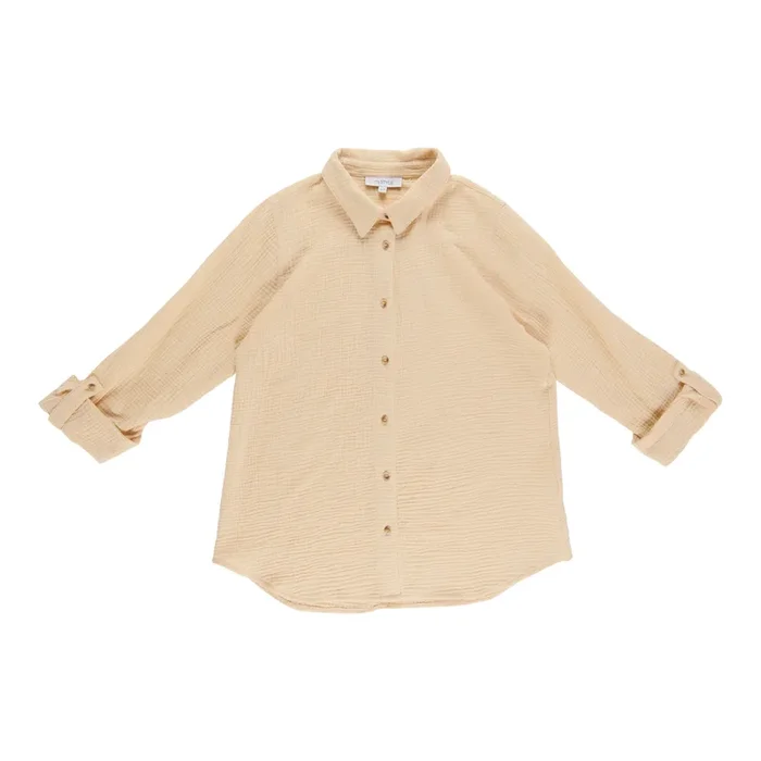 mySTYLE Women’s Crinkle Button-Up Shirt