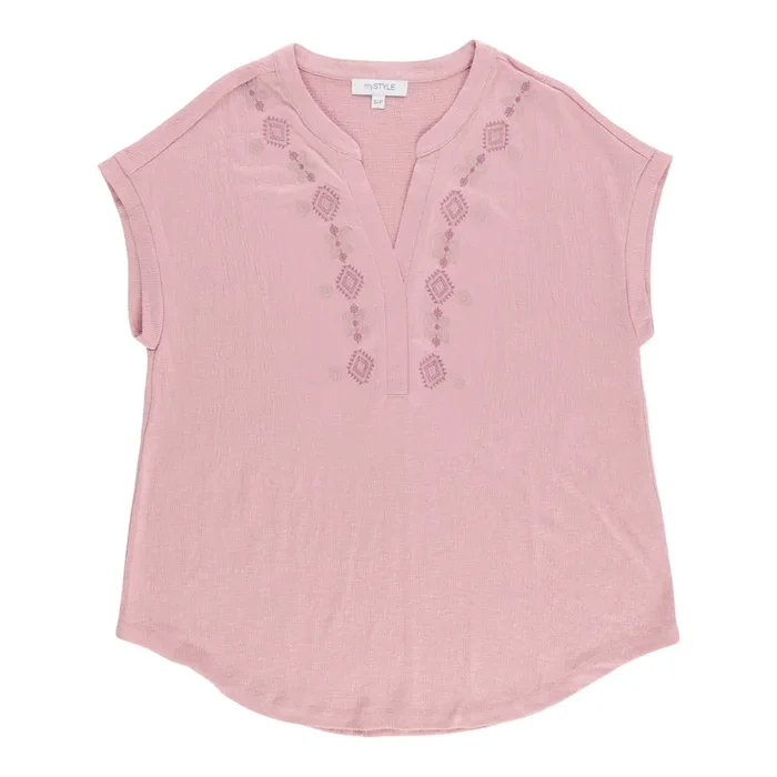 mySTYLE Women’s Embroidered Knit Top