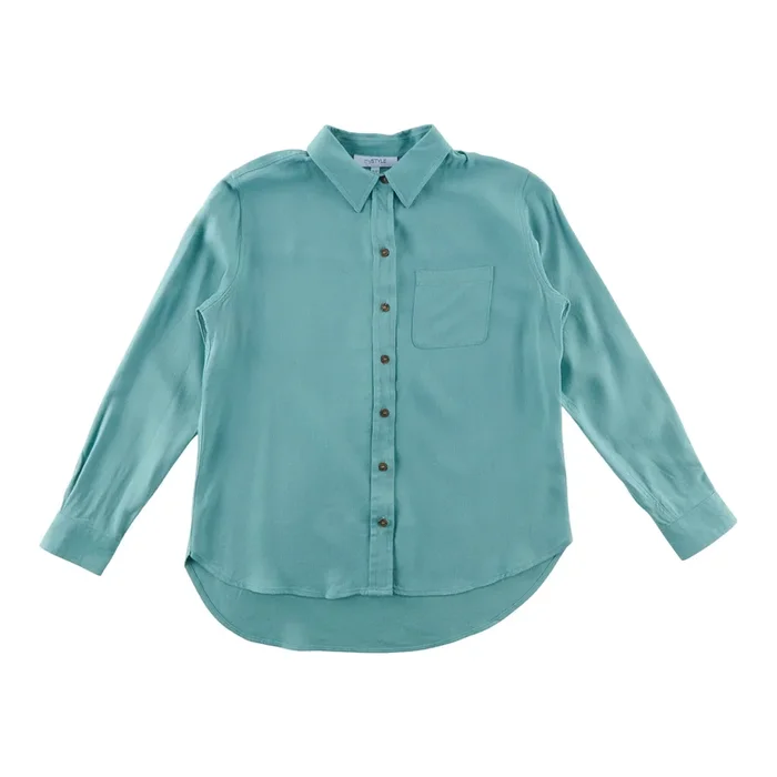 mySTYLE Women’s Linen Button-Up Shirt
