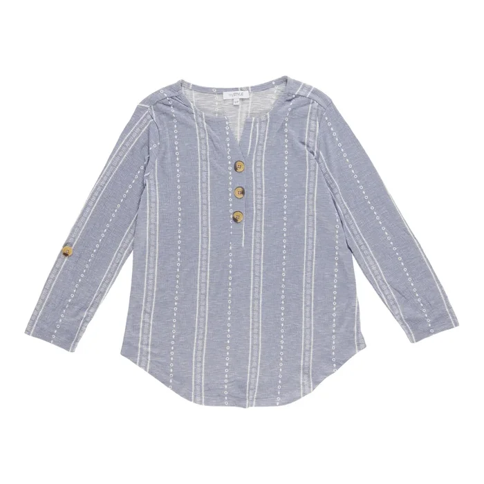 mySTYLE Women’s Long Sleeve Henley