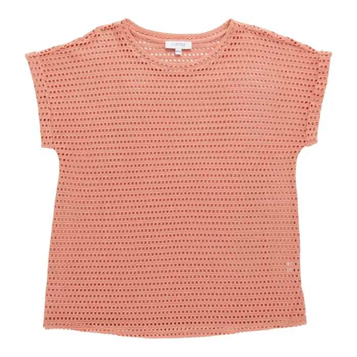 mySTYLE Women’s Mesh Short Sleeve Top