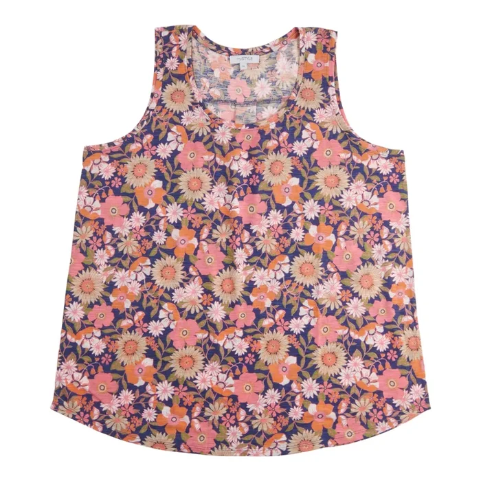 mySTYLE Women’s Plus Cool Comfort Slub Tank Top