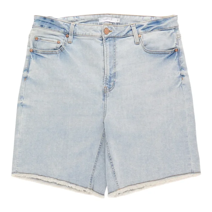 mySTYLE Women’s Plus Denim Bermuda Shorts