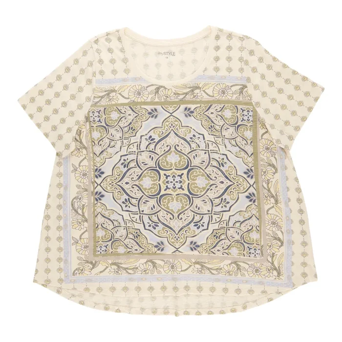mySTYLE Women’s Plus Scooped Tee