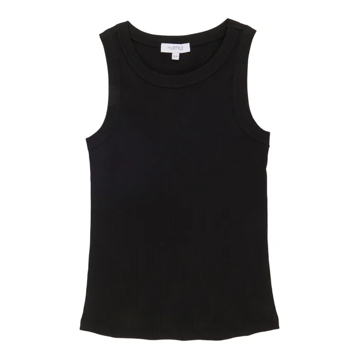 mySTYLE Women’s Scooped Fitted Ribbed Tank Top