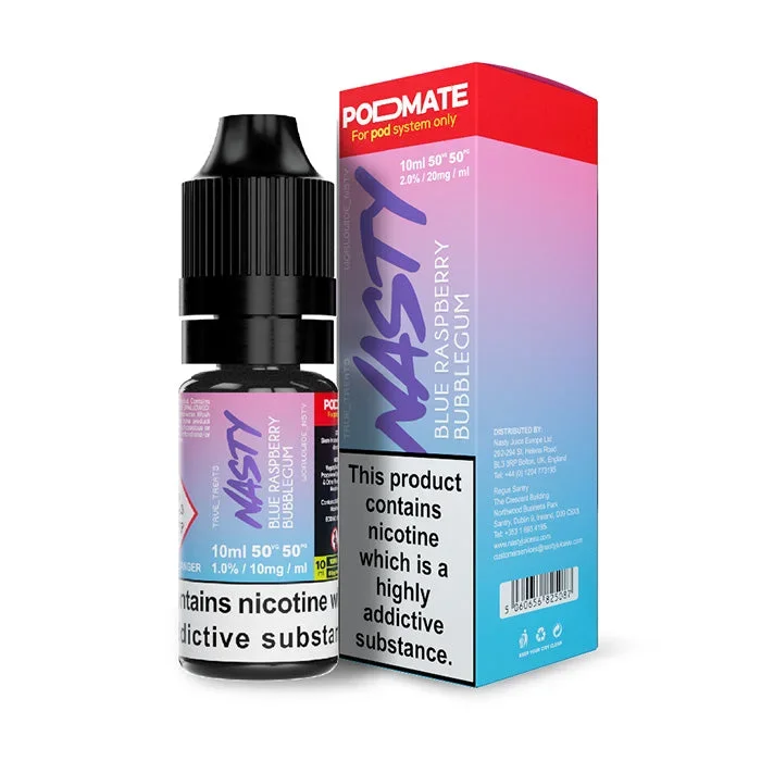 Nasty Juice PodMate Blue Raspberry Bubblegum 10ml Nicotine Salt E-Liquid