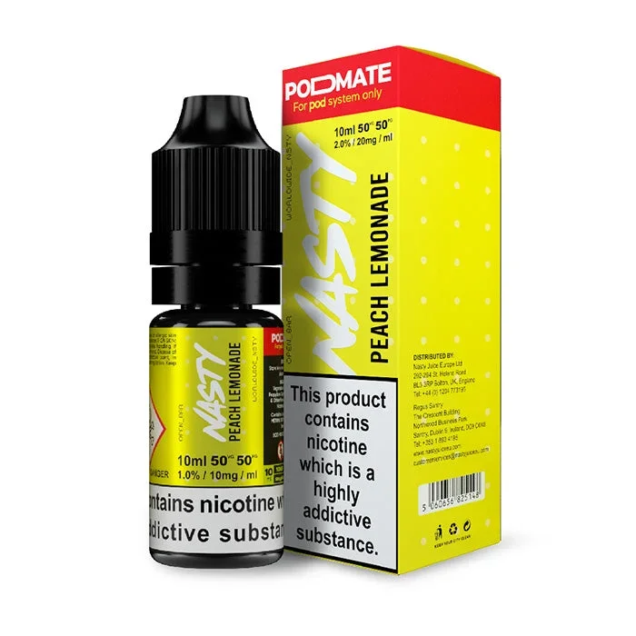 Nasty Juice PodMate Peach Lemonade 10ml Nicotine Salt E-Liquid