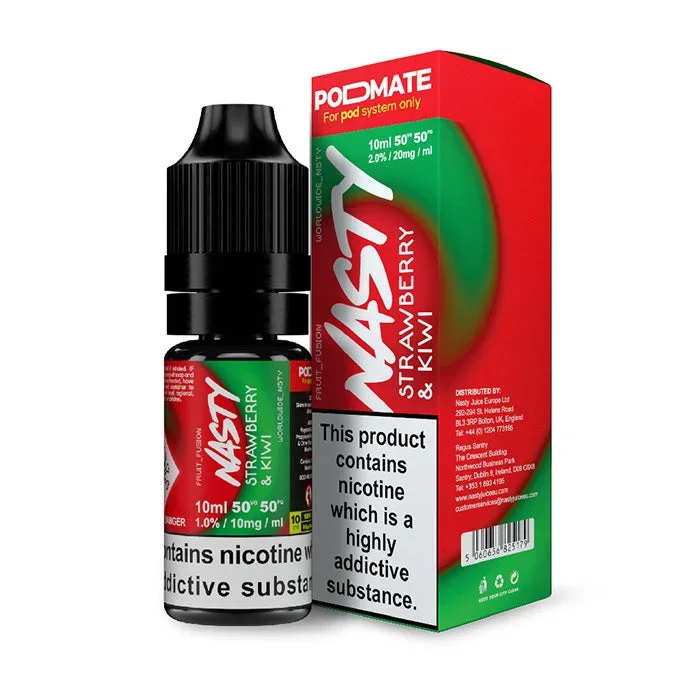 Nasty Juice PodMate Strawberry & Kiwi 10ml Nicotine Salt E-Liquid