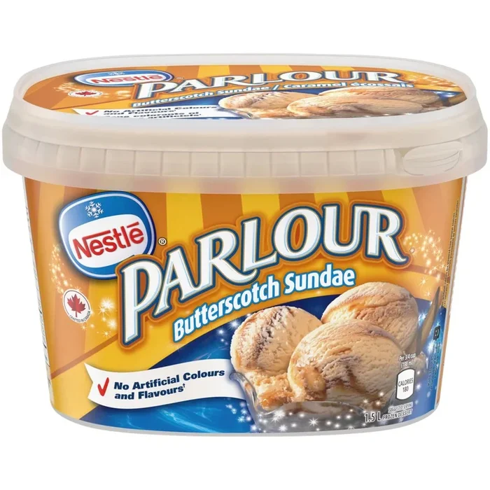 Nestle Parlour Butterscotch Sundae Ice Cream, 1.5 L