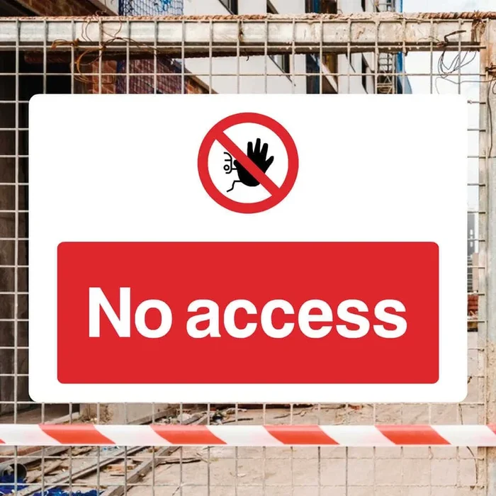 No Access Control Sign
